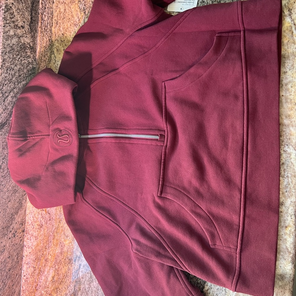 Oversized scuba half zip